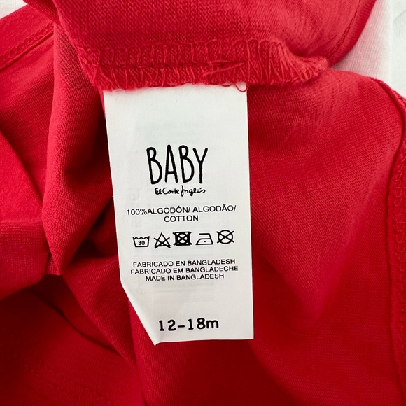 El Corte Ingles: Bundle 2 Red & White Soccer T-Shirts Cotton: Size 12-18 months - Picture 7 of 8